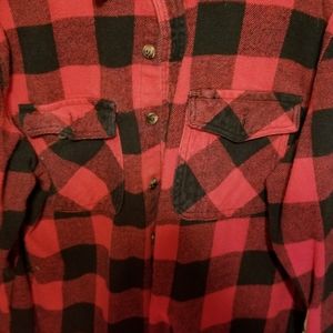 Lot of seven long sleeve flannel shirts